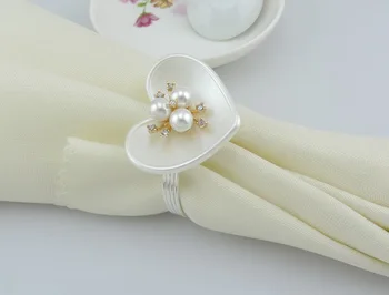 10buc Inima în formă de inel de înaltă calitate eșarfă inel de export premii pentru a comemora stil Chinezesc Europene banchet hotel șervețel inel