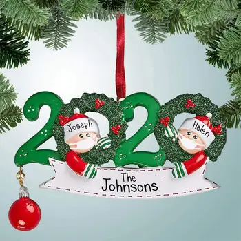 Personalizate Supraviețuit Familie Ornament 2020 Decoratiuni de Craciun DIY Numele Binecuvântare de Crăciun Copac Agățat Pandantiv Suvenir