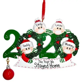 Personalizate Supraviețuit Familie Ornament 2020 Decoratiuni de Craciun DIY Numele Binecuvântare de Crăciun Copac Agățat Pandantiv Suvenir