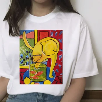 Matisse femei t shirt harajuku îmbrăcăminte de imprimare kawaii vara Matisse casual de desene animate t-shirt art streetwear topuri femme Grafic