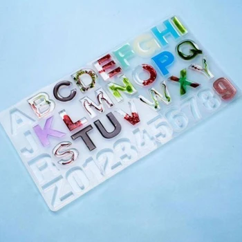 1 Set Cristal Rășină Epoxidică Mucegai Scrisoare Alfabet Număr de Pandantive de Turnare Mucegai Silicon Meserii DIY Bijuterii Instrumente