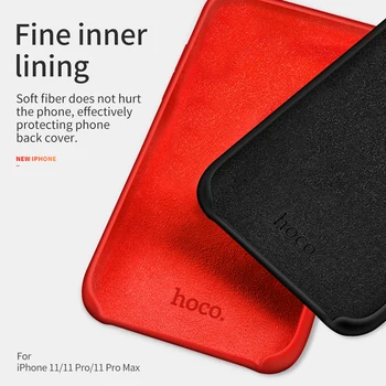 HOCO Original Lichide de Silicon de Caz Pentru iPhone 11 pro max 2019 Absorbție de Șoc Moale Caz Acoperire Pentru iPhone 11Pro Noi
