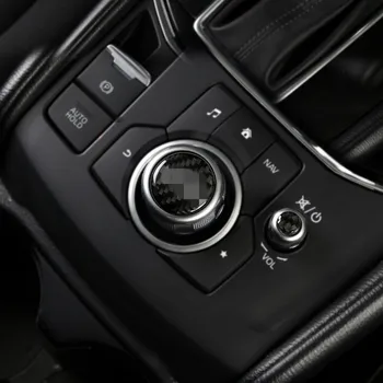 Pentru Mazda CX-3 CX3 2016 2017 Auto Gear shift Knob Buton Comutator Capac Ornamental de Styling Autocolant fibra de carbon decoratiuni Interioare