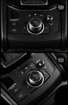 Pentru Mazda CX-3 CX3 2016 2017 Auto Gear shift Knob Buton Comutator Capac Ornamental de Styling Autocolant fibra de carbon decoratiuni Interioare