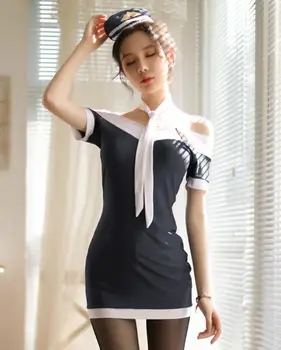 Compania Aeriana Stewardesă Costume Femei Însoțitor De Zbor Uniformă Cosplay