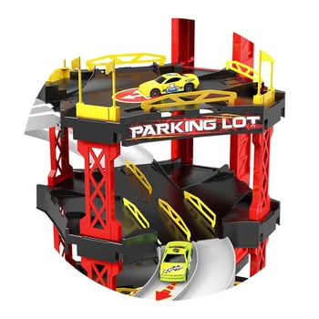 Cu stație de service Auto Jucării Mari Parcare rampă în Spirală și heliport Mult Garaj Playset Elicopter de Învățământ pentru Copii, Copii