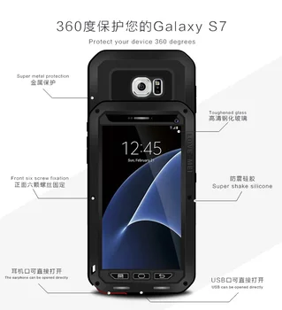Rezistent la apa carcasa de Metal pentru SAMSUNG Galaxy S20 Ultra S8 S9 S10 S20 Plus Nota 10 9 8 A3 A5 2017 A6 A8 A8S S10E A70 A50 A51 A71