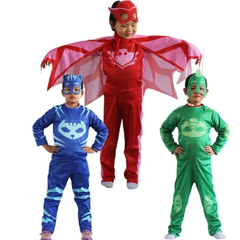 PJ Măști de Cosplay Haine Jucărie pentru Copii Pijamale de Performanță Costum Petrecere Ceas Lansator de Jucării pentru Copii Cadouri Pentru Copii