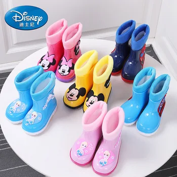 Disney noi pentru copii ploaie cizme fete baieti gradinita pentru copii non-alunecare pantofi de apa copii usoare printesa congelate cizme de ploaie