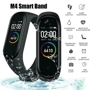 M4 Culoare Ecran Inteligent Bratara Heart Rate Monitor Activitate de Fitness Tracker Inteligent Trupa Tensiunii Arteriale ceas Sport rezistent la apa