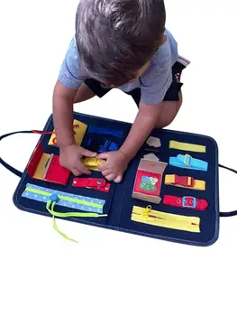 Educația Montessori Jucărie Mână Cu Fermoar Butonul De Predare Gradinita Manual Diy Țese Pânză De Predare Învățare Timpurie Pentru Copii Cadouri