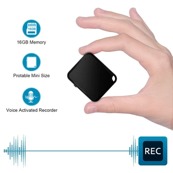 QZT Mini Reportofon Portabil Impermeabil Recorder de Voce Activat mai Mic Dictafon MP3 Player Recorder de Voce Digital 16GB