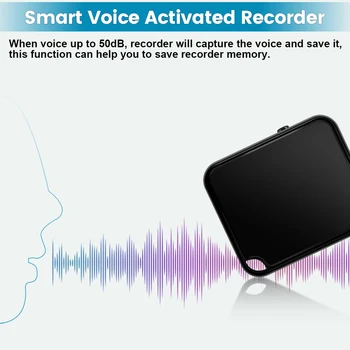QZT Mini Reportofon Portabil Impermeabil Recorder de Voce Activat mai Mic Dictafon MP3 Player Recorder de Voce Digital 16GB