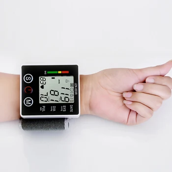 Portabil Full-Automate de Impulsuri Digitale incheietura Mainii bp Monitoare Tensiunii Arteriale Metru Tensiometru Pulsometro Manșetă de Îngrijire a Sănătății Monitorizează