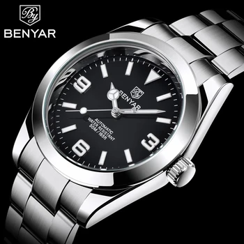 BENYAR Bărbați Ceasuri Mecanice de Top de Brand de Lux Ceas Automatic Barbati Sport rezistent la apa din Oțel Inoxidabil Ceas de Ceas reloj hombre