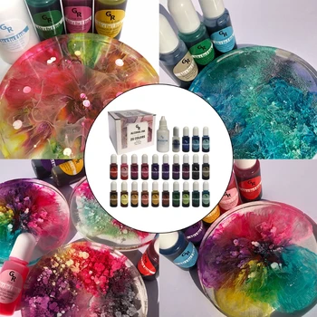 25 de Culori Rășină Epoxidică Difuzie Pigment Alcool Cerneală Lichid Colorant Colorant Meserii DIY Bijuterii