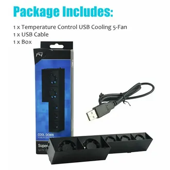 Pentru consola PS4 frigider răcire ventilator pentru PS4 USB extern 5-ventilator de control al Temperaturii pentru consola Playstation 4