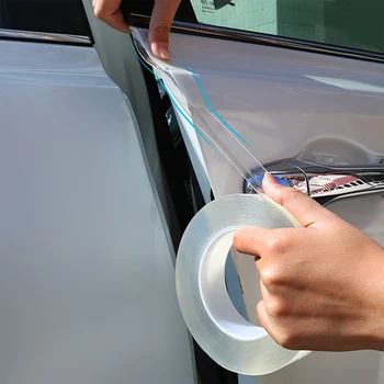 Auto Styling 300*3cm Ușa de la Mașină Anti-coliziune Benzi Autocolante Auto Margine a Ușii Paznicii Protector Transparent, Invizibil Accesorii Auto