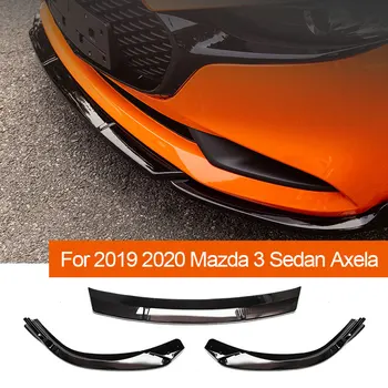 Pcmos Negru Strălucitor Spoiler Fata Buze Body Kit Eleron Pentru 2019 2020 Mazda 3 Sedan Axela Părți Exterioare Crom Styling Autocolante