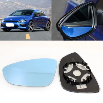Pentru Volkswagen Scirocco Mașină Vedere Laterală Ușă cu unghi Larg Oglinda Retrovizoare Sticlă Albastră Cu Bază Încălzită 2 buc