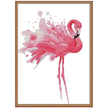 Fantezie flamingo numărat cruciulițe 11CT 14CT cruciulițe Set de BRICOLAJ en-Gros de Animale goblenul este Brodat Manual