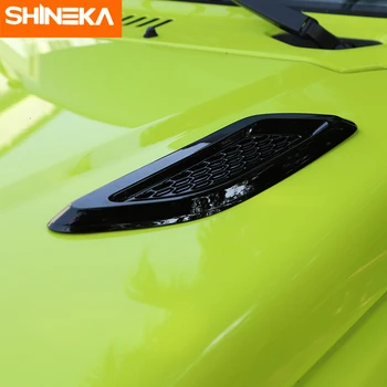 SHINEKA Negru/Argintiu Auto Capota Fata Aerisire Aripa Priza de Decorare Acoperire pentru Suzuki Jimny 2019 2020 Exterior Accesorii