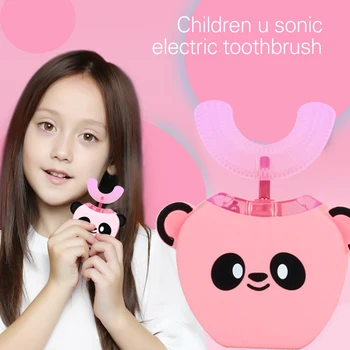 360 de Grade Automată Copii Sonic Periuta de dinti Electrica de Încărcare USB Gura Periuta de dinti Buze Îngrijire în Formă de U, pentru Copii Dinte Albi