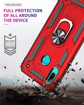 Pentru Huawei P Inteligente 2019 Caz de Lux Armura rezistenta la Socuri Caz pentru Huawei Honor 10 Lite / PSmart 2019 Silicon Suport Auto Inel Caz