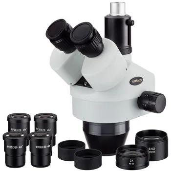 AmScope 3.5 X-180X Trinocular cu Zoom Stereo Microscop Cap SM35180T