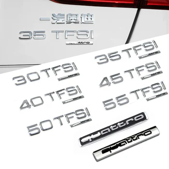 3D Metal 30 35 40 45 50 55 TFSI Emblema Autocolante Auto Portbagajul din Spate Deplasare Insigna Pentru Audi Quattro A3 A4 A5 A6 Q3 Q5 Q7 RS3 RS4