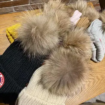 Big Goose Parka Vin De la Toronto Cald Iarna Căciulă de Lână Îngroșat KnitteTrend Unisex de Iarna pentru Femeie Blană Pălărie pentru Fete accesorii