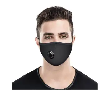 20 BUC Filtru de Moda Masca Anti-Poluare Gura Respirator Lavabile Refolosibile Masti de Praf de Bumbac Unisex Gura Închis Negru