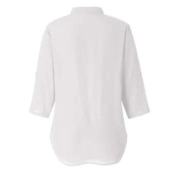 2020 Femei haine Femei Șifon Cămașă Ondulată 3/4 Sleeve V-neck Doamnă Birou Casual T-shirt, Blaturi Harajuku Streetwear Tees