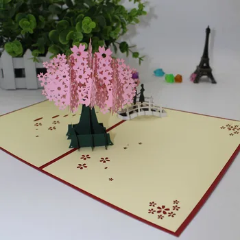 1 buc 3D Pop-Up Carduri de Cires Ziua Îndrăgostiților Cadou Felicitare cu Plic Invitatie de Nunta Felicitari Aniversare Decor
