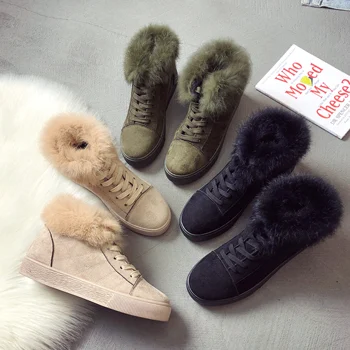 2020 nouă de pantofi pentru Femei de Iarna Zapada Ghete Blana Caldă de Pluș Lady Pantofi Casual Dantela-Up Adidași de Moda Zapatillas Mujer Platforma