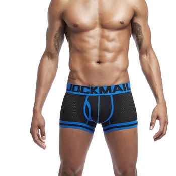 JOCKMAIL Brand Nou Plasă de U Husă de Boxer Barbati Lenjerie Sexy Chiloți Cueca Pantaloni de Bumbac Trunchiuri Bărbați boxeri Gay de sex Masculin Chilotei