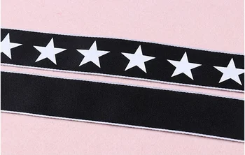 5 stele alb-negru panglică imprimată 40mm grosgrain panglică organza scame DIY consumabile de cusut Accesorii Decor craft supplies