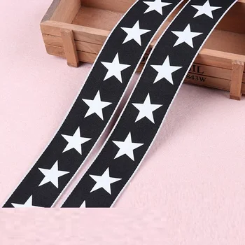 5 stele alb-negru panglică imprimată 40mm grosgrain panglică organza scame DIY consumabile de cusut Accesorii Decor craft supplies
