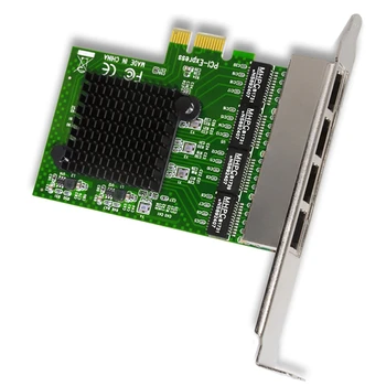 Placa de retea cu 4 Porturi Gigabit Ethernet 10/100/1000M PCI-E PCI Express 4X Gigabit Ethernet placa de Retea LAN Adaptor pentru Desktop-uri
