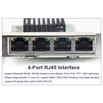 Placa de retea cu 4 Porturi Gigabit Ethernet 10/100/1000M PCI-E PCI Express 4X Gigabit Ethernet placa de Retea LAN Adaptor pentru Desktop-uri
