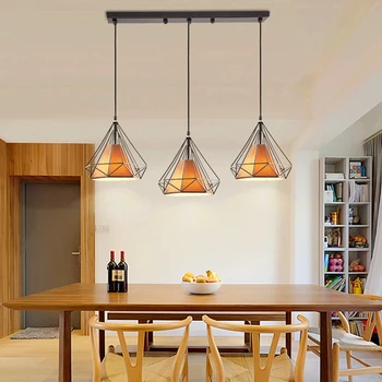 Pandantiv cu led-uri lumini de design pentru casa living Baie Perdeaua de Lumină Lampă de Fier Nuante Nordic industriale Corpuri de Iluminat
