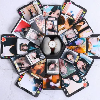 Hexagonale Explozie Cutie De Cadou Album Foto Dragoste De Memorie Multi-Strat Surpriză Diy Album Foto, Cum Ar Fi Ziua De Nastere Aniversare Cadouri