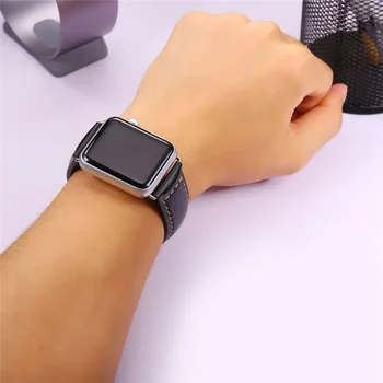 Curea din Piele Pentru Apple Watch Band 44mm 40mm pentru iWatch 38 mm 42mm curea pulseira pentru Apple watch seria 5 4 3 44 mm