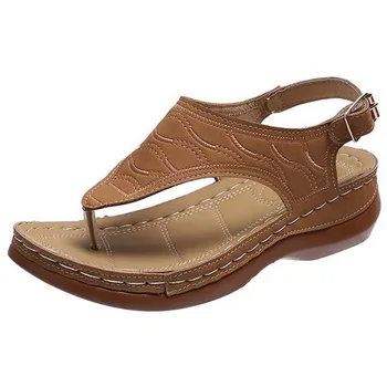 2021 Pantofi Pentru Femeie Sandale Cu Catarama Casual Feminin Gladiator Wedge Sandale Flip Flops Pentru Femei Slide-Uri Pantofi De Plaja Doamnelor Sandalias Mujer