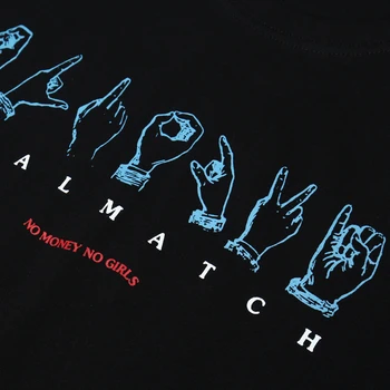 Aelfric M-Eden Finger Print T Shirt Barbati Moda Vrac Hip-Hop Din Bumbac Tricouri De Vară 2020 Streetwear Harajuku Casual Cu Maneci Scurte
