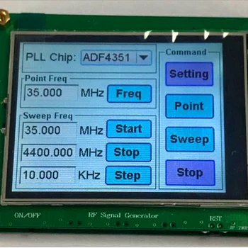 35-4400M ADF4351 RF Sursa de Semnal Generator de Semnal Val / Punctul de Frecvență Apăsați Sn Display LCD Control