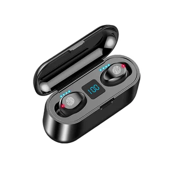 Noi F9 set cu Cască fără Fir Bluetooth 5.0 Cască TWS Mini HIFI In-ear 9D Stereo Sport rezistent la apa Căștile Cu Microfon Cască