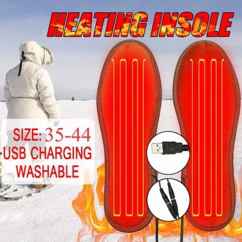 Unisex USB de Încărcare Electrice Incalzite Branțuri pentru Pantofi de Iarna mai Cald Picior Încălzire Branț Cizme Reîncărcabilă Încălzire Tampoane Tălpi