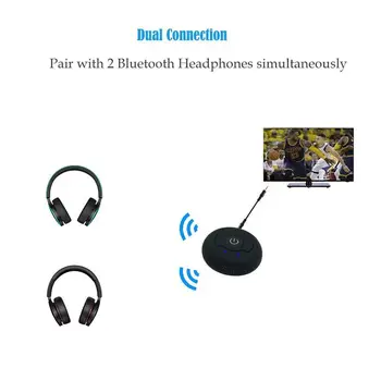 TELEVIZOR portabil Bluetooth 4.0 A2dp Audio srereo Transmițător RCA/3.5 mm Suport Cuplarea a Două seturi de Căști Simultan pentru TV, PC CD Playe