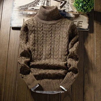 Toamna și iarna barbati cald guler rotund guler versiunea coreeană de îmbrăcăminte pentru tineri gros pulover tricotate